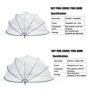 16.4ft Ground-Mounted Retractable Pool Cover