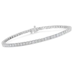 IGI Certified 5.0 Cttw Cut Diamond 14K White Gold Classic 7â€ Tennis Bracelet (H-I Color, I1-I2 Clarity)