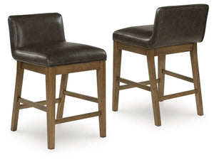 Cabalynn - Upholstered Barstool (Set of 2) - Two-tone Brown - Best Buy Furniture