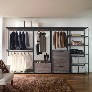 Monica - And Walk-In Closet With 5 Shelves Construction - Gray