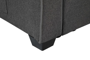 William - Sleeper Sofa With 2 USB Charging Ports And 4 Accent Pillows - Gray