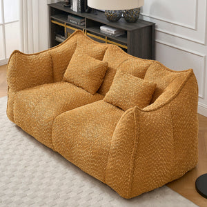 Comfortable Dual Beanbag Chair With High Resilience Foam Core For 2 People