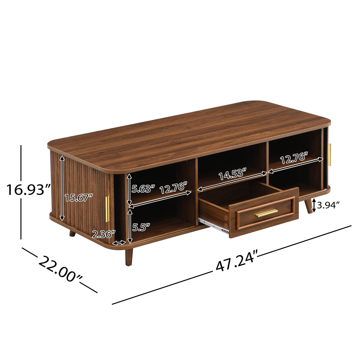 Mid-Century Modern Coffee Table with Storage