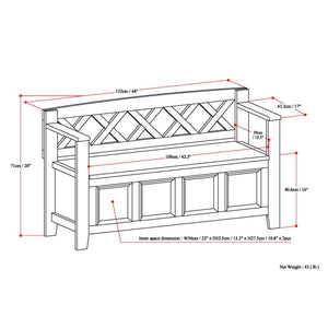 Amherst - Handcrafted Entryway Storage Bench