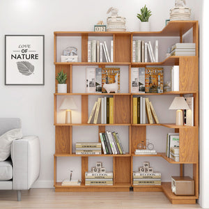 Modern 5 Tier Open Storage Bookcase