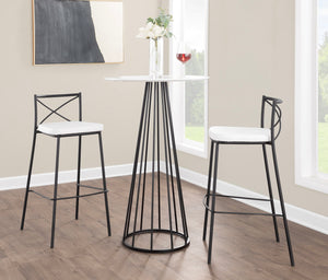 Modern Charlotte - Contemporary Fixed Height Barstool (Set of 2)
