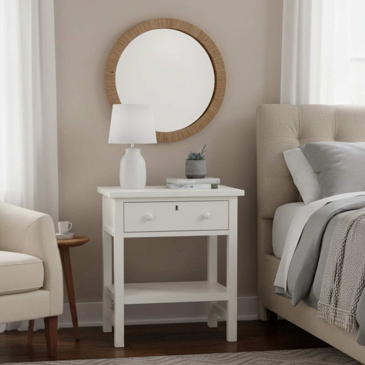 Finley - 1 Drawer Storage Nightstand