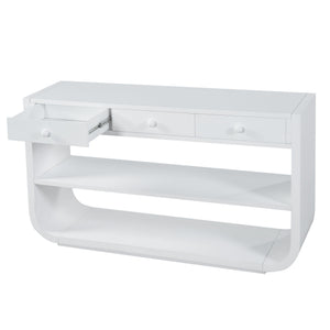 Console Table With 3 Soft Close Drawers & 2 Open Shelves