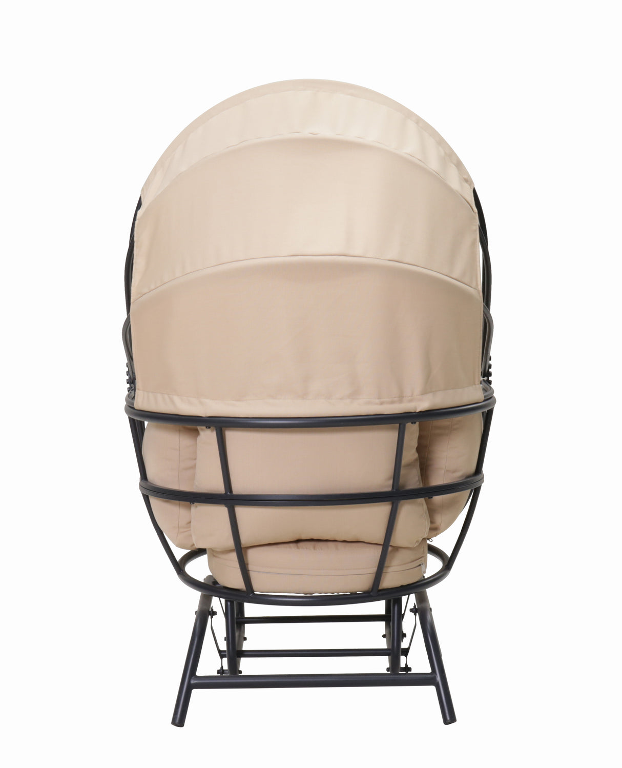 Sunnydaze Modern Luxury Egg Chair with Retractable Canopy - Taupe