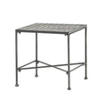 Outdoor Square Side Table With X Shaped Iron Frame - Black - Best Buy Furniture
