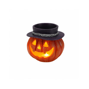 Halloween Pumpkin Candy Bowl With Witch Hat