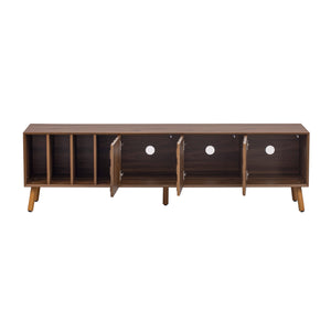 TV Stand, Cabinet For Living Room, Fits TVs Up To 80" - Walnut
