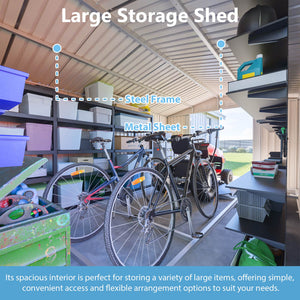 10x14 Ft Outdoor Metal Storage Shed