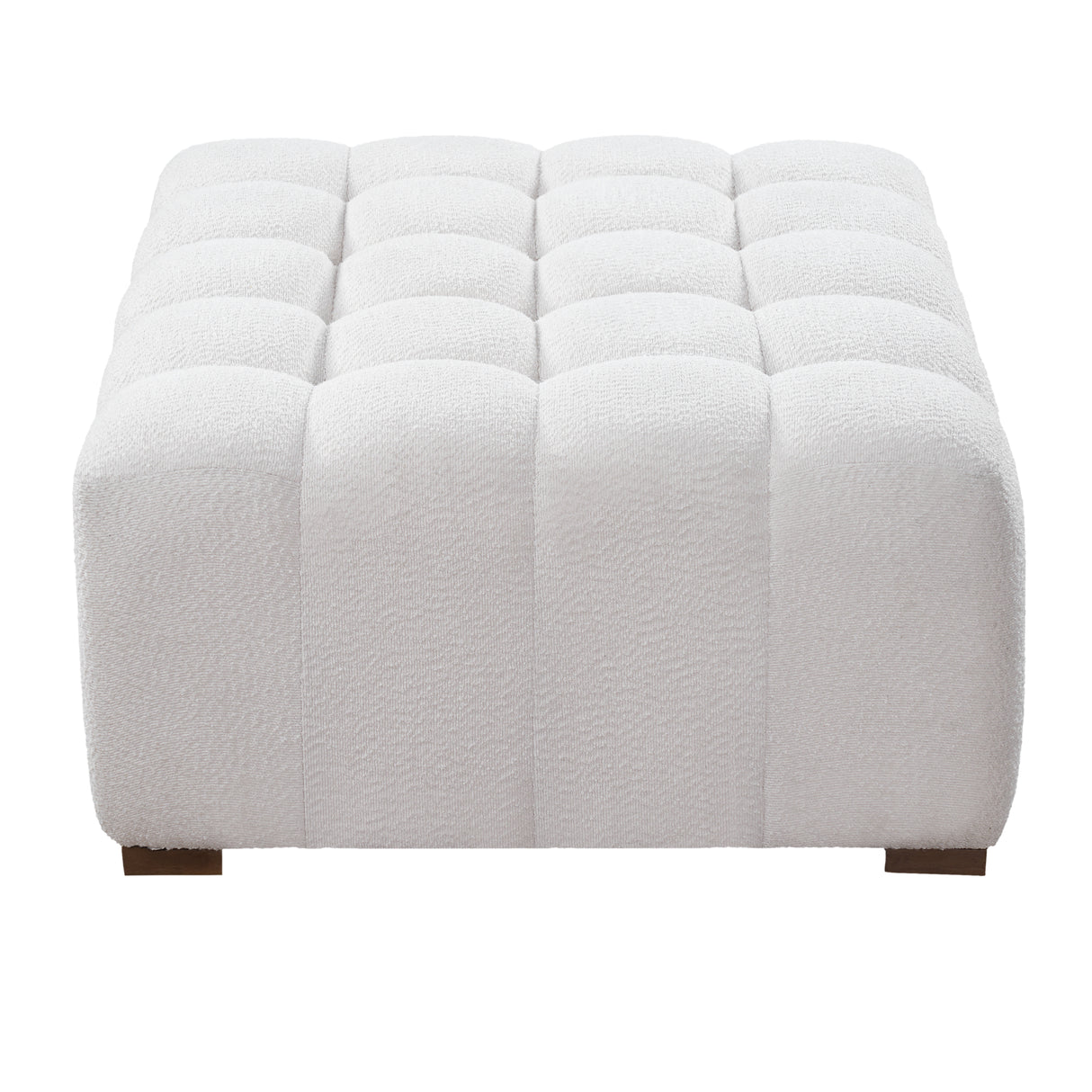 White Boucle Multipurpose Ottoman