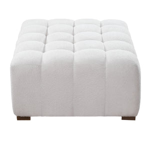 White Boucle Multipurpose Ottoman