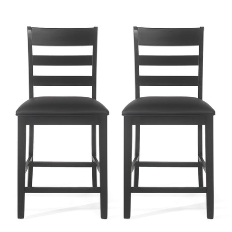 Farmhouse Upholstered Wood Counter Stools - Best Buy Furniture