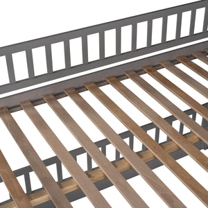 Low Bunk Bed With Slide, Fence And Ladder