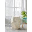 18x18x21'-Hexagonal-Capes-Capiz-Stool,-Cream/Yellow-