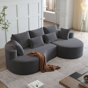 Curved Oversized Sectional Sofa With Extra Deep Seat