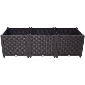 Deep Raised Garden Bed Plastic Planter Boxes