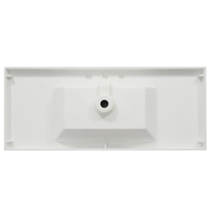 Vanity Top With 3 Faucet Holes, Rectangular Basin For Bathroom - White