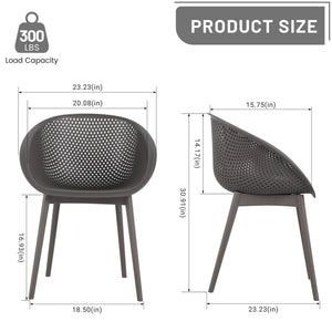 2 Piece Durable Single Chair With Hollow Out Design