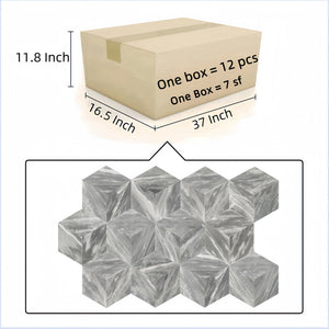 Hexagon Natural Marble Polished Tile For Wall And Floor (Set of 12)