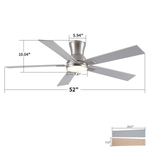 Reversible Quiet Motor Ceiling Fan Light With ABS Blades