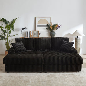 3 Seater Sofa With 2 Ottomans For Living Room