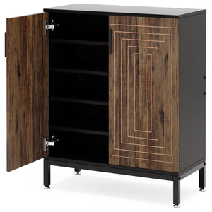 Shoe Cabinet With Doors, 5-Tier Shoe Storage Organizer