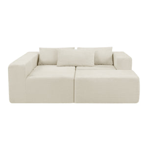 107" Compressed Sectional Sofa (Khaki)