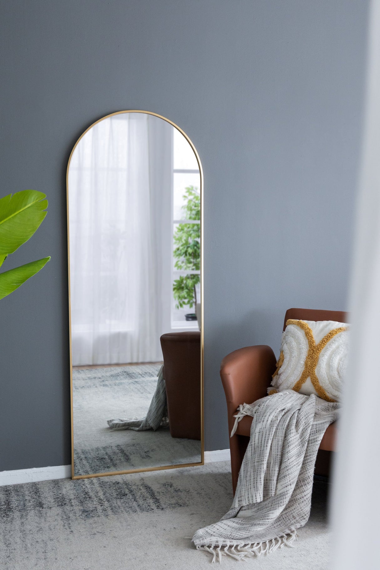 Celine Gold Arch Body Mirror