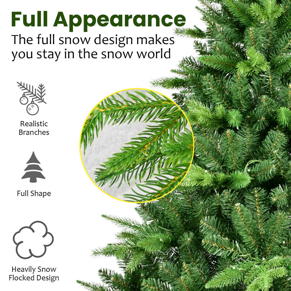 5ft Pre-Lit Christmas Tree with 250 Warm Lights