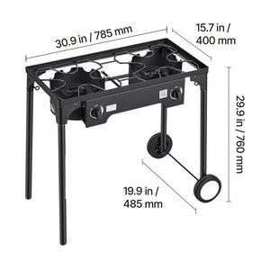 2 Burner Outdoor Propane Gas Stove, 150,000 BTU