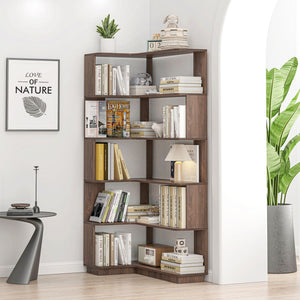 L-Shaped Design Corner Bookshelf