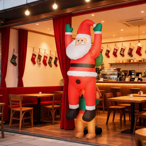 7FT Christmas Blow Up Decoration - Inflatable Santa with Dog