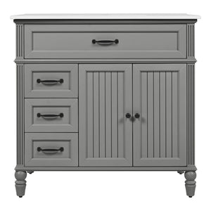 Bathroom Vanity With Sink, Freestanding Cabinet & Drawers
