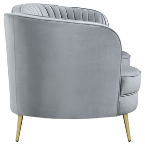 Reigha - Loveseat With Channel Tufted - Gray