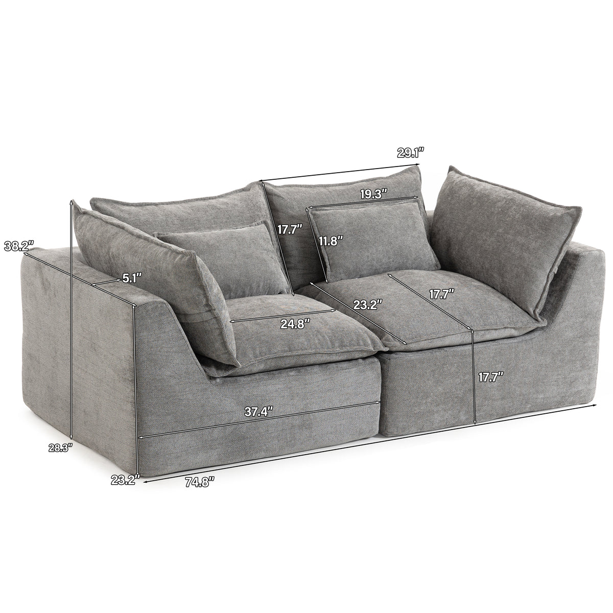 Cloud Couch Oversized Modular Sectional Sofa