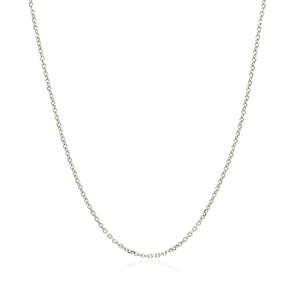 10k White Gold Cable Chain 1.1mm
