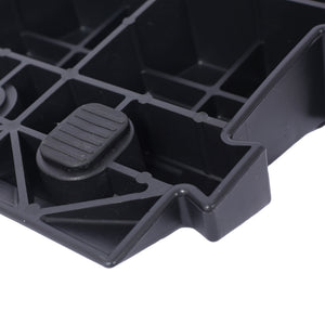 Heavy Duty Plastic 4" High Portable Automotive Curb Ramp For Cars & Wheelchairs Interlocking Design - Black