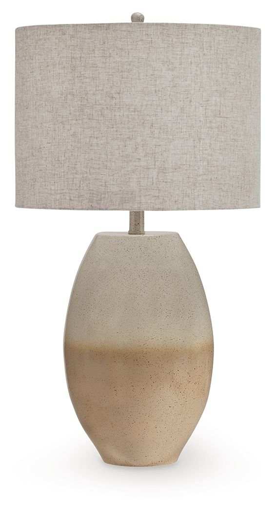 Linas - Metal Table Lamp - Cream / Beige - Best Buy Furniture