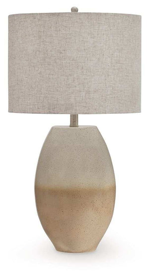 Linas - Metal Table Lamp - Cream / Beige - Best Buy Furniture