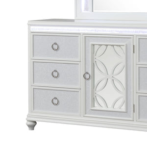 Abigale - 6 Drawer Dresser With LED (Includes Dresser Only, Mirror Not Included) - White