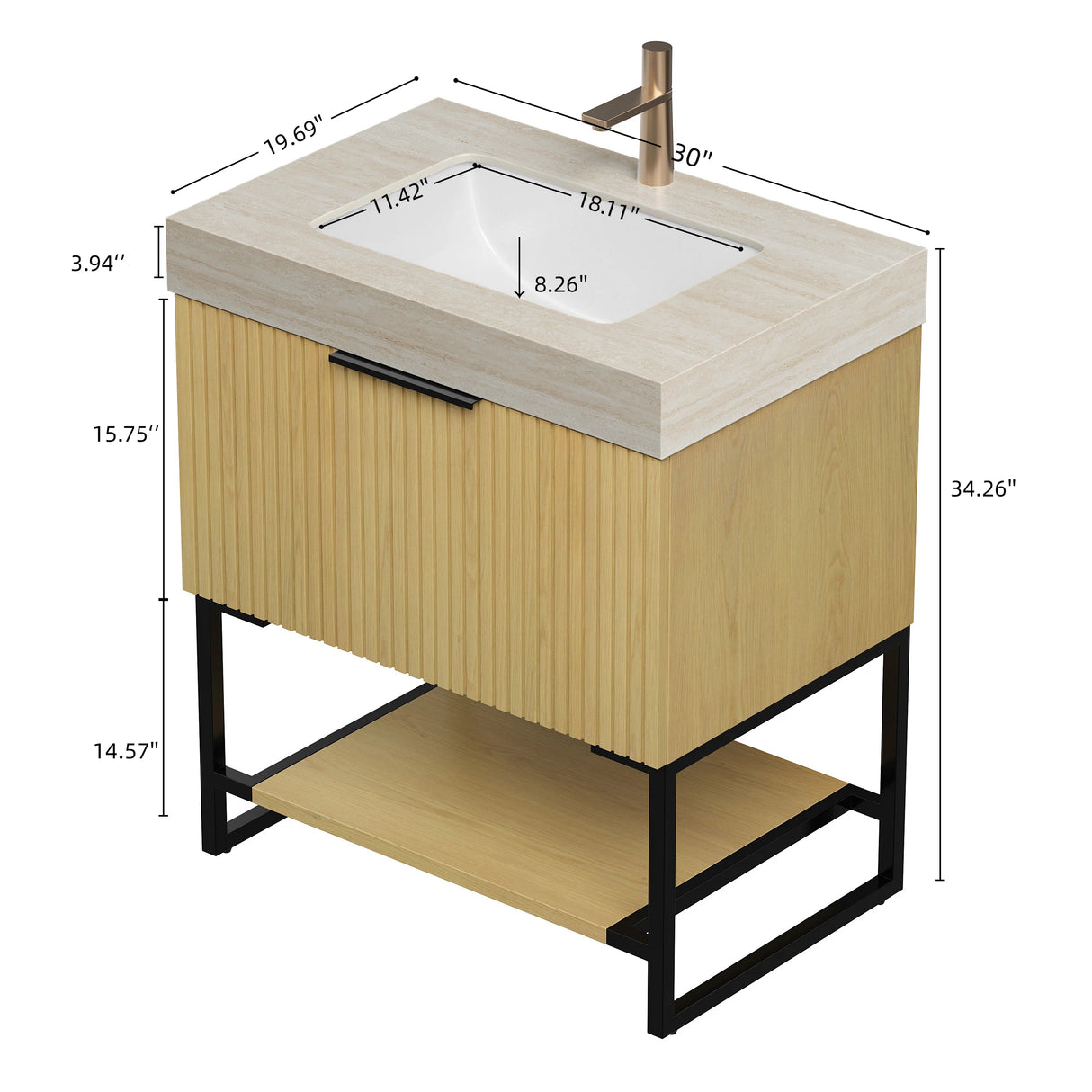 YOLAN 30" Bathroom Vanity & Sink