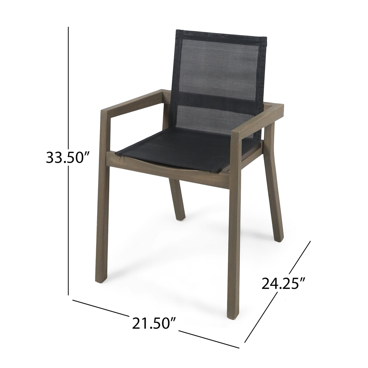 7 Pieces Acacia Wood Outdoor Dining Set