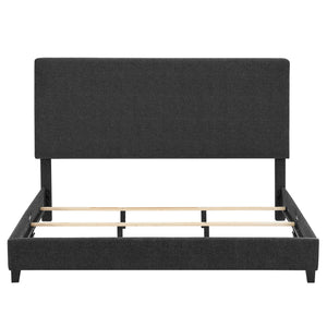 Platform Bed & Upholstered Headboard