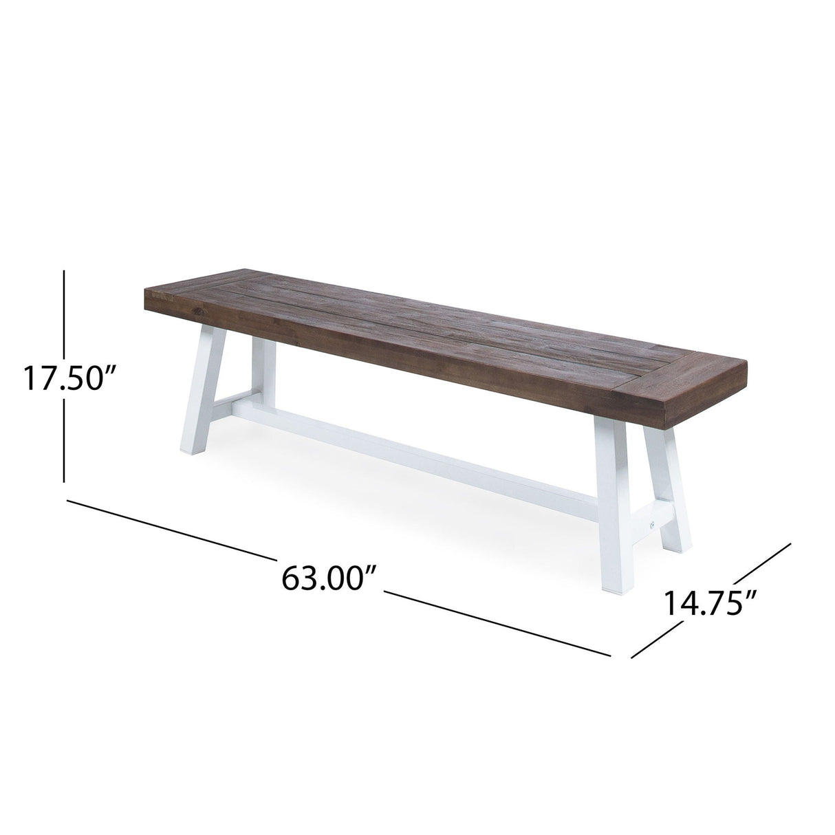 Tranquilizer - Outdoor Acacia Wood Bench With Slat Panel Design - Best Buy Furniture