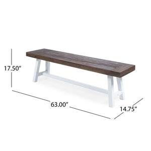Tranquilizer - Outdoor Acacia Wood Bench With Slat Panel Design - Best Buy Furniture