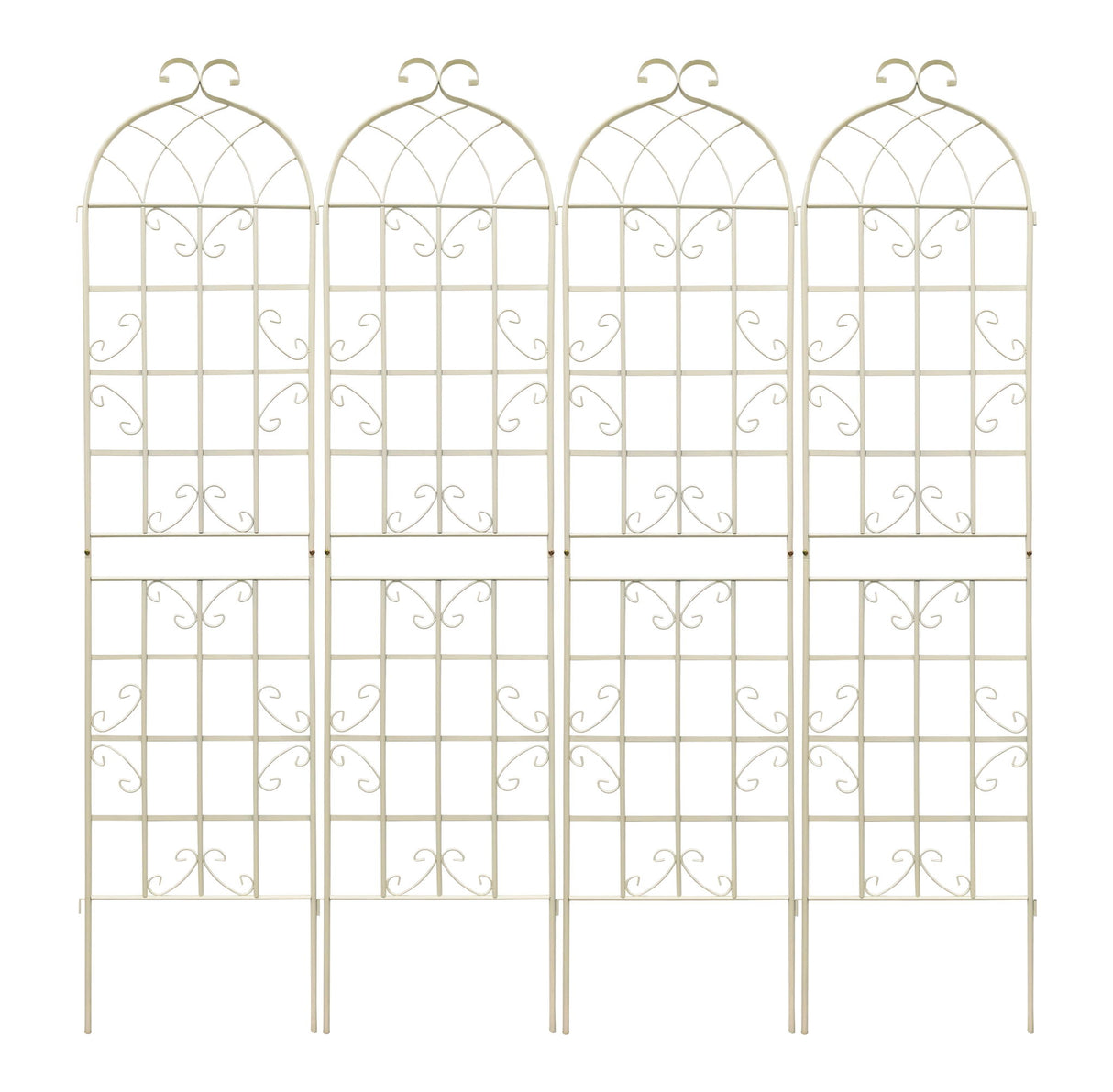 Metal Garden Rustproof Trellis For Climbing Plants Outdoor Flower Support